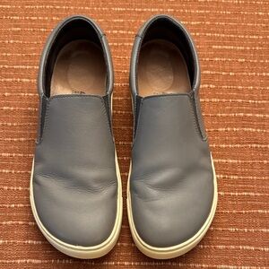 Birkenstock Gray Leather Oswego Slip On Shoes